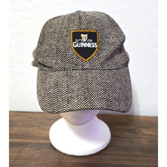 Guinness Ireland Herringbone Tweed Adjustable Baseball Cap With Embroidered Logo - Picture 1 of 10